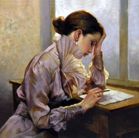 Elisabeth Hungría on Twitter: "La Lettera. Gianni Strino (Italian, 1953-) Elisabeth Hungría ‏@Helisabethhh Art Amour, Women Reading, Women In Art, Lost Art, Art Et Illustration, Classical Art, Letter Writing, Pics Art, Art And Illustration