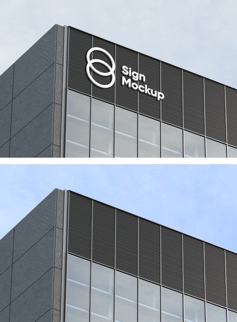 Building Sign Mockup — Mr.Mockup | Graphic Design Freebies Building Mockup, Sign Mockup Free, Mockup Graphic Design, Graphic Design Freebies, Graphic Design Mockup, Free Logo Mockup, Web Mockup, Logo Game, Building Signs