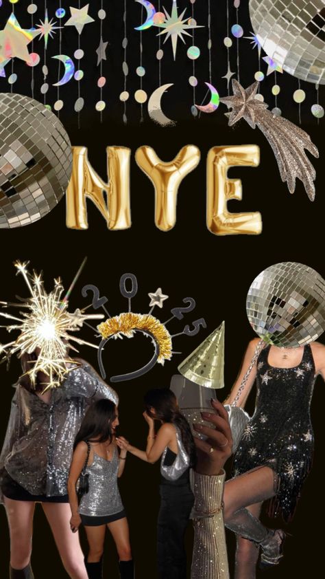 New Year’s Eve 2024, Nye Party Ideas, Nye Nyc, Eve Aesthetic, Black Cocktail Party, Winter Bucket List, Party Inspo, Nye Party, Vintage Party