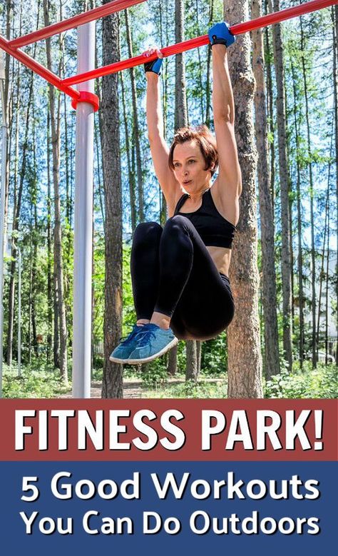 Call it whatever you want – fitness park, outdoor gym, fitness trail, parcourse, fitness court, or simply “playground for grown-ups” – the point is that fresh-air workouts seem to be making a big comeback. Click-through for 5 different workouts that you can try at your local fitness park. Videos included! #fitness #park #outdoors #workouts #over50 #exercises #ideas #overfiftyandfit #healthier #fitness Lower Belly Workout For Women, Workout Lower Belly, Workouts Outside, Fitness Park, Adult Playground, Park Workout, Fitness Trail, Lower Belly Workout, Indoor Gym