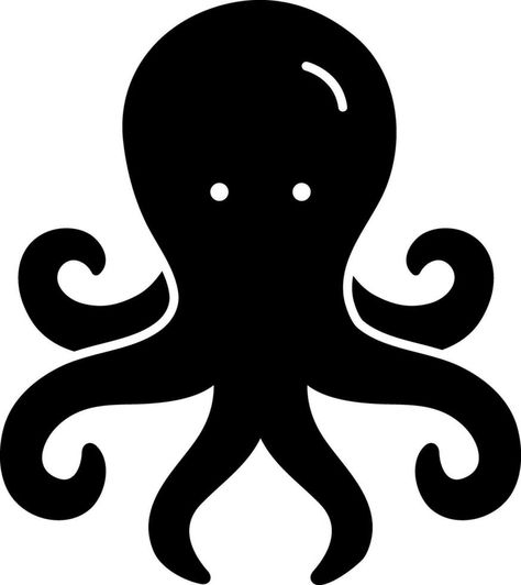 solid icon for octopus Octopus, Vector Free, Clip Art