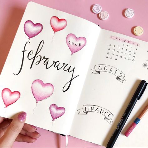 What to put in your February Bujo Bullet Journal Events, February Bujo, Bullet Journal Work, February Bullet Journal, Bullet Journal Month, 11 February, January Bullet Journal, Bullet Journal 2020, Bullet Journal Cover Page