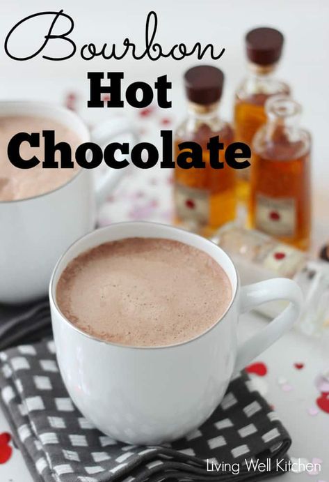 Bourbon Hot Chocolate, Bourbon Drinks Recipes, Spiked Hot Cocoa, Bourbon Drink, Bourbon Cocktail, Homemade Hot Cocoa, Hot Cocktails, Chocolate Bourbon, Bourbon Drinks