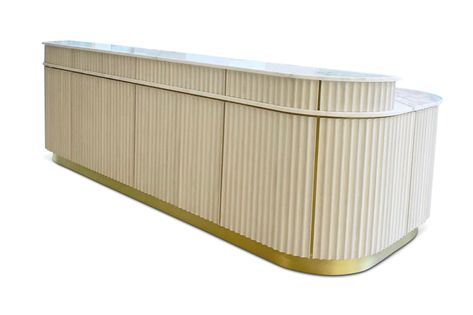 Fluted Reception Desk - Mark Jupiter Info Desk, Reception Desk, Outdoor Storage Box, Desk, Design