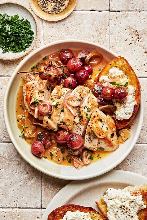 This simple and rustic baked chicken dish is all about the shallot and thyme sauce that is enriched with butter. It’s elegant enough to serve for guests, and easy enough to make any night of the week. Fancy Dinner Recipes Fine Dining Chicken, Elevated Chicken Recipes, Recipes With Thyme, Sage Butter Chicken, Rustic Meals, Thyme Sauce, The Modern Proper, Modern Proper, Rustic Recipes