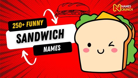 "A tantalizing assortment of humorous sandwich names under the theme 'Smiles Between Slices', ideal for food enthusiasts and those craving a chuckle." Funny Sandwich, Sandwich Names, Deli Sandwiches, Ham Sandwiches, Name Games, Funny Names, Belly Laughs, Puns, Light Up