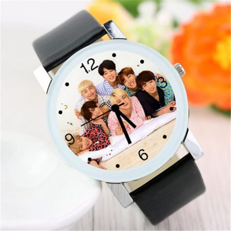 AmazonSmile: Kpop BTS Bantan Boys Women Men Casual Leather Casual Quartz Watches Role Quartz Wristwatches Unisex Student Clock (H) School Merch, Bts Watch, Bts Accessories, Bts School, Bts Earrings, Army Accessories, Bts Name, Stickers Cool, Army Watches