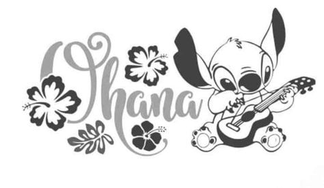 Ohana Svg, Disney Stencils, Ohana Tattoo, Stitch Svg, Stitch Coloring Pages, Lilo And Stitch Ohana, Stitch Tattoo, Disney Silhouette, Idee Cricut