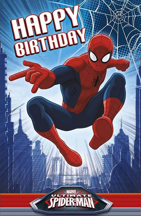 Happy Birthday Spiderman, Happy Birthday Disney, Spiderman Images, Desenho Tom E Jerry, Birthday Wishes For Kids, Happy Birthday Boy, Happy Birthday Kids, Image Spiderman, Spiderman Theme