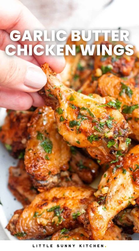 Chicken Wings And Drumettes, Garlic Butter Chicken Wings Oven Baked, Chilli Garlic Butter Chicken Wings, Garlic Chicken Wings In The Oven, Toaster Oven Chicken Wings, Butter Garlic Wings, Garlic Wings Recipe Oven Baked, Crispy Air Fryer Chicken Wings Recipe, Chicken Wing Oven Recipes