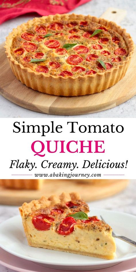 Cherry Tomato Quiche Recipes, Quiche Tomato, Quiche Cheese, Quiche Filling, Eggs Casserole, Cabin Recipes, Quiche Pastry, Egg Casseroles, Classic Quiche