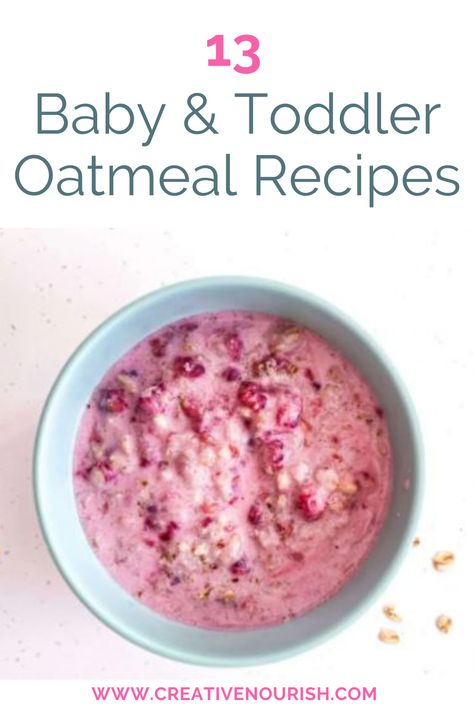 Toddler Oatmeal, Toddler Breakfast Recipes, Puree Recipes, Super Easy Breakfast, Oatmeal Flavors, Raspberry Oatmeal, Oatmeal With Fruit, Baby Breakfast, Recipe For 1