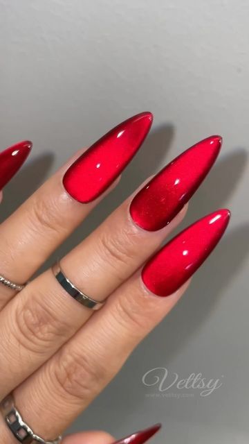 Vettsy on Instagram: "🗡️❤️ Red Velvet Cat Eye Nails for Halloween & daily wear 💅 What do you think? 🥰

🛒Products Used:
✨Super Cat Eye Gel-Fine
✨Hema-Free Gel-Passion

👉 Shop the same nail supplies via my bio or visit vettsy.com

Follow @vettsystore & @vettsynails for more nail inspiration 🧚‍♀️

👭Tag friends who would like this👭

#vettsynails #nailsathome #rednails #velvetnails #bloodynails #stilettonails #cateyenails #redcateyenails #halloweennails #halloweennailsdesign #halloweennailart #nailinspo" Nails For Halloween, Nail Art Halloween, Velvet Nails, Create Business, Sunflower Nails, Nail Vinyls, Eye Nails, Leaf Patterns, Sweater Nails