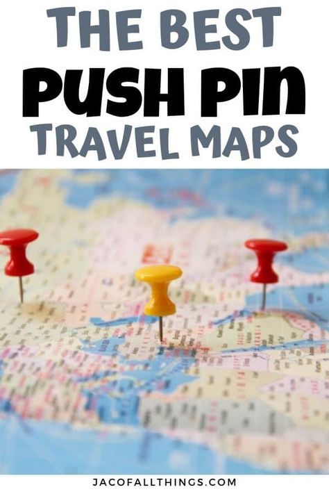 Travel Maps With Pins, Travel Map Ideas, Scrapbook Doodles, Family Travel Map, Cork Board Map, Map With Pins, Us Travel Map, Push Pin Travel Map, National Geographic Maps