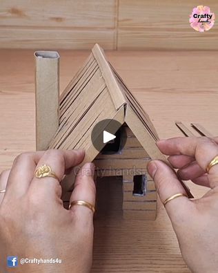 Mini House Craft Cardboard, Cardboard Box Houses For Kids, Cardboard Box Doll House, Cardboard House Template, Mini Cardboard House, Diy Cardboard House, Cardboard Houses For Kids, Quality Time With Kids, Cardboard Box Houses