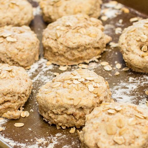 Oat-so Simple Scones » Harraways Healthy Scones Recipe Oats, Oat Flour Scones Recipe, Oat Flour Scones, Scones Recipe Healthy, Oat Scones Recipe, Simple Scones, Healthy Scones, Oat Scones, Almond Cow