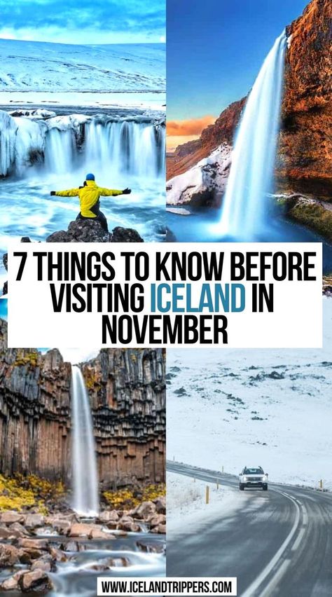 7 Things To Know Before Visiting Iceland In November Iceland In November, November Weather, Iceland Bucket List, Iceland Packing List, Iceland Honeymoon, Iceland Packing, Iceland Vacation, Iceland Winter, Bucket List Travel