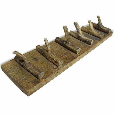 Peg Hooks, Rustic Coat Rack, Reclaimed Wood Table, Wooden Coat Rack, Hat Hooks, Hard Wood, Wooden Boats, The Rack, Coat Hooks