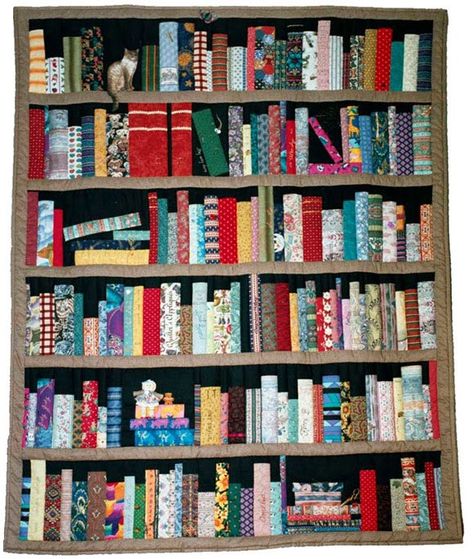 International Stashes: Jamie's Bookcase Quilt - August. Best bookcase quilt pattern that isn't HP.  Great use of scraps! Bookcase Quilts, Bookcase Quilt, Book Quilt, Book Shelf, Quilting Crafts, Scrap Quilts, Beautiful Quilts, Modern Quilts, Quilt Inspiration