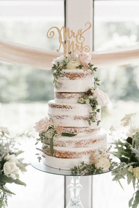 Wedding cakes by Cakeart at Peppers Artful Events. Naked style cake with flowers. Caterer: Peppers Artful Events. Photographer: Lindsay Hackney Photography. Venue: The Gardens at Uncanoonuc. Floral Designs: Apotheca Flowers Rock Cakes, Cake With Flowers, Floral Wedding Cakes, Chocolate Wedding Cake, Wedding Cake Rustic, Rustic Wedding Cake, Simple Wedding Cake, Wedding Cakes With Flowers