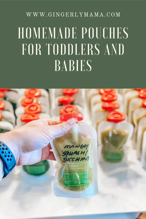 Foolproof Homemade Pouches for Toddlers and Babies - Gingerly Mama Kids Pouch Recipes, Diy Baby Food Pouches, Homemade Pouches For Babies, Toddler Puree Recipes, Diy Fruit And Veggie Pouches, Diy Pouches For Toddlers, Homemade Toddler Pouches, Homemade Baby Pouches, Homemade Fruit And Veggie Pouches