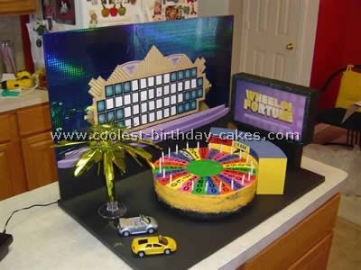 Animated Wheel of Fortune Cake -- Linda Claire, can you make this? Wheel Of Fortune Party, Diy Birthday Cakes, Wheel Of Fortune Game, Homemade Birthday Cake, Birthday Cake Inspiration, Owl Cakes, Cinderella Cake, Homemade Birthday Cakes, Homemade Birthday