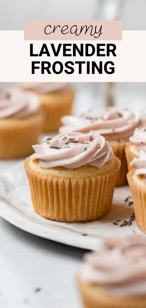 This lavender buttercream frosting is silky smooth and has a delicious floral flavor. It is delicately flavored with lavender extract and adds the perfect, fragrant touch to your Spring cakes and cupcakes! Lavender Buttercream Frosting, Fruit Filling Recipe, Lavender Frosting, Lavender Buttercream, Lavender Cupcakes, Purple Food Coloring, Lavender Cake, Lavender Recipes, Lavender Syrup