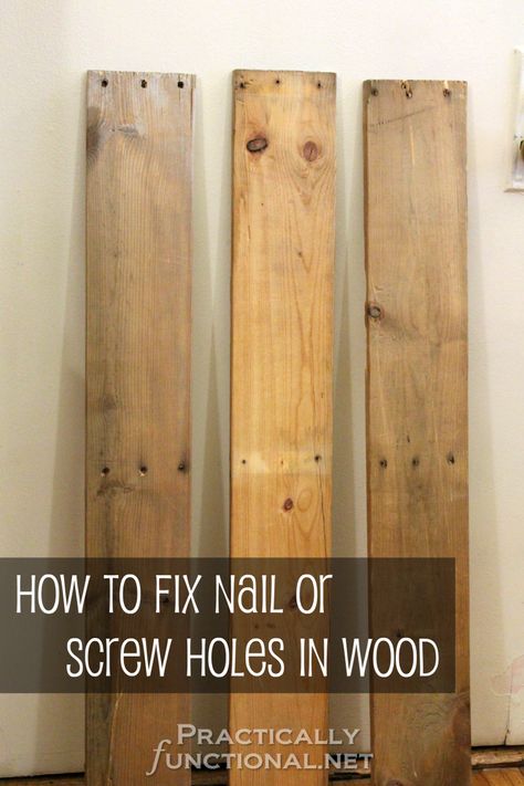 Ever started a pallet upcycle project, only to realize that there are giant holes in the boards from the nails? Luckily you can fix that with toothpicks and some wood glue! Woodworking Bookcase, Pallet Upcycle, Fill Nail Holes, Smart Products, Reclaimed Wood Projects, Pallet Creations, Recycled Pallets, Pallet Crafts, Diy Holz