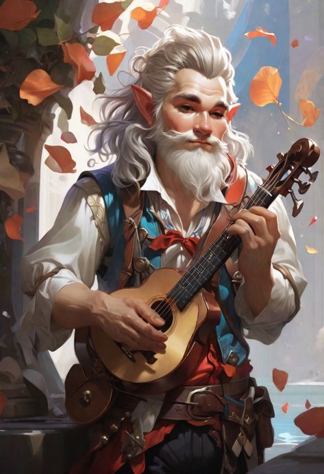 Leonardo Diffusion XL a male gnome bard fine details by stanle 1 Gnome Dnd, Dnd Stuff, Character Concept, Art