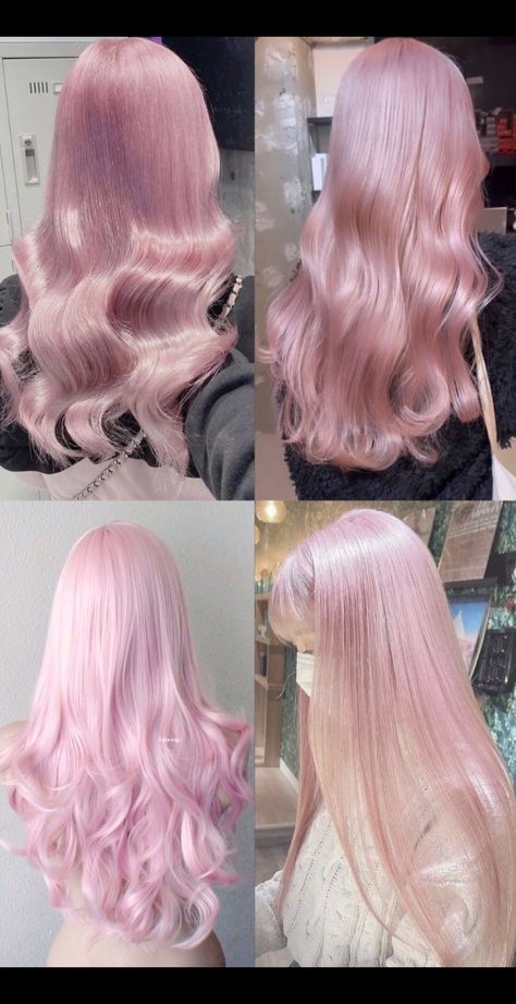 this pink>>> #fyp | TikTok Ashy Pink Hair, Ash Pink Hair, Hair With Pink Tips, White And Pink Hair, Ashy Pink, Ash Pink, Pink Tips, Dye Colors, Hair Dye Colors