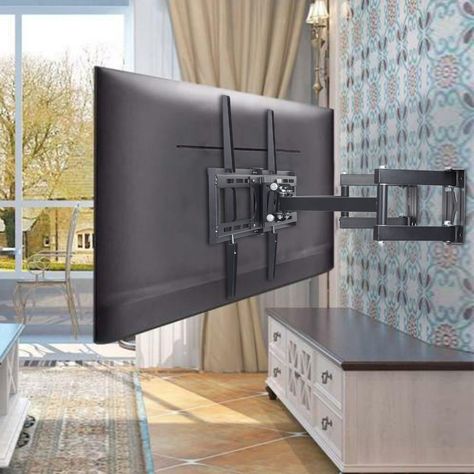 Heavy Duty Corner TV Mount Dual Swivel Articulating Arms Wall Hung Bracket 32-65 7427140149469 | eBay Wall Mounted Tv Corner, Mounting Tv On Wall, Corner Mounted Tv Living Room, Tv Mount Wall, Corner Tv Mount, Swivel Tv Wall Mount, Tv Holder, Swivel Tv, Tv Wall Mount Bracket