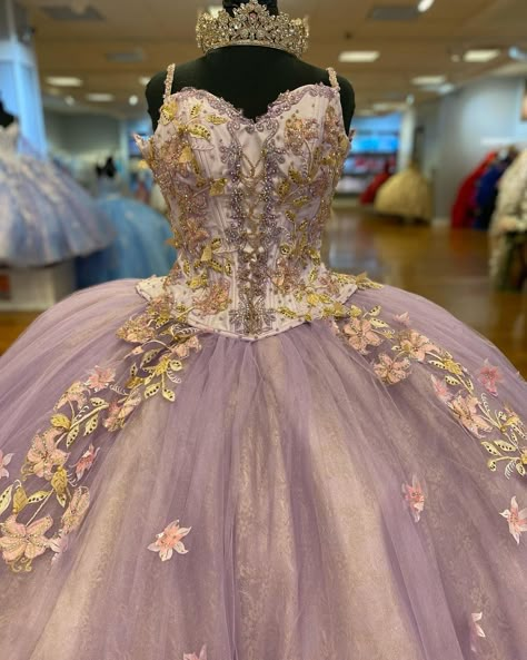 Lilac And Gold Quinceanera Dresses, Lavender And Gold Dress, Tangled Quinceanera Theme Dress, Rapunzel Quinceanera Theme Dresses, Purple And Gold Quinceanera Dresses, Rapunzel Quince Dress, Rapunzel Quinceanera Dress, Tangled Quinceanera Dress, Tangled Quinceanera Theme