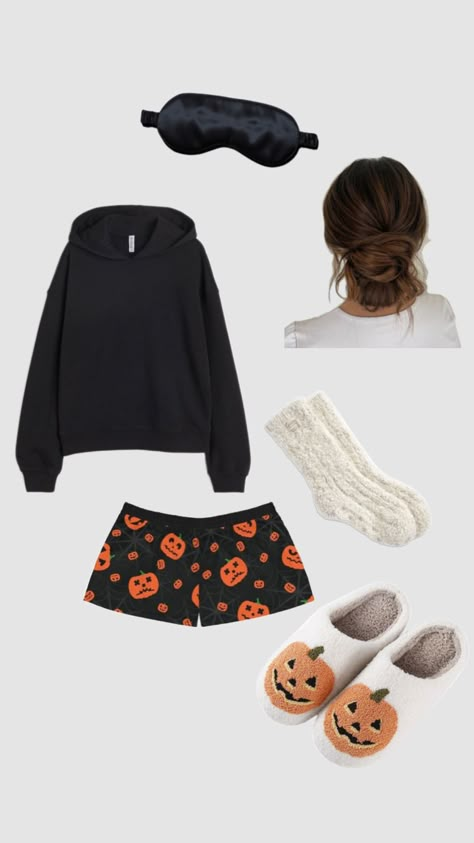 #fall #halloween Halloween Cozy Outfits, Halloween Clothing Aesthetic, Halloween Day Outfit, Fall Astethic Outfits, Cute October Outfits, Halloween Outfit Aesthetic, Fall Pjs, Halloween Fits, Spooky Season Outfits