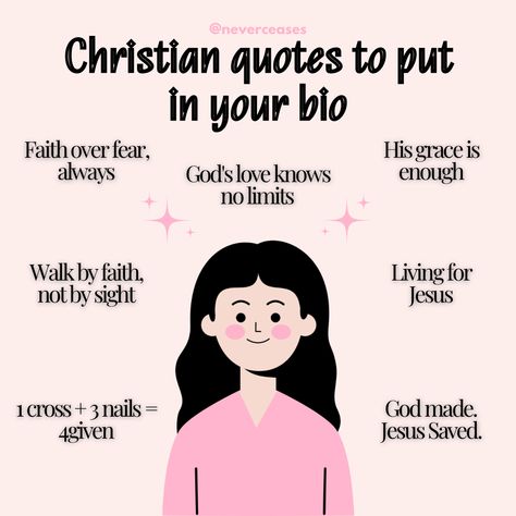 Christian Influencer Instagram, Christian Girl Instagram Bios, Christian Girl Bio For Instagram, Christian Username Ideas For Tiktok, Girly Christian Aesthetic, Getting Closer To God Aesthetic, Christian Glow Up, Christian Bio Ideas, Christian Bio