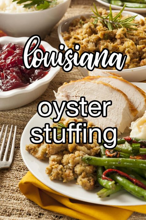 Stuffing With Oysters, Louisiana Oyster Dressing, Smoked Oyster Dressing Recipes, Oyster Stuffing Thanksgiving, Oyster Dressing Recipes Paula Deen, Best Oyster Dressing, Southern Oyster Dressing Recipes, Oyster Stuffing Recipes For Thanksgiving, Clam Stuffing Recipe