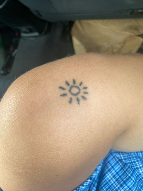 Stick And Poke Sun Tattoo, Stick And Poke, Sun Tattoo, Tattoos