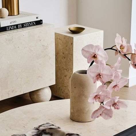 en gold on Instagram: "En Gold in the beautiful home of @megankgale 

In Photo: Miro Coffee Table, Miro Entertainment Unit and Fossil Stone Plinths" March 17, Beautiful Home, Entertainment Unit, Fossil, Beautiful Homes, Coffee Table, The Unit, Entertainment, Coffee