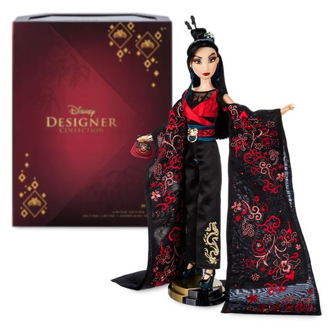 Mulan Doll, Disney Designer Collection, Disney Brave, Disney Animators Collection, Mulan Disney, Disney Princess Dolls, Couture Outfits, Half Updo, Disney Dolls