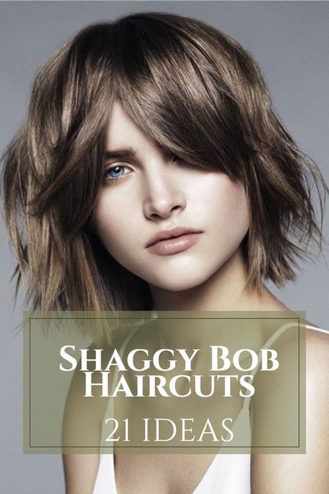 Shag To Bob, Modern Shag Bob Haircut, Shaggy Bob Chin Length, Haircuts For Easy Maintenance, 2023 Short Bob Haircuts, Medium Shag Bob Haircut, Shaggy Layered Bob Hairstyles, Long Shaggy Bob For Fine Hair, Short Choppy Bob Hairstyles With Bangs