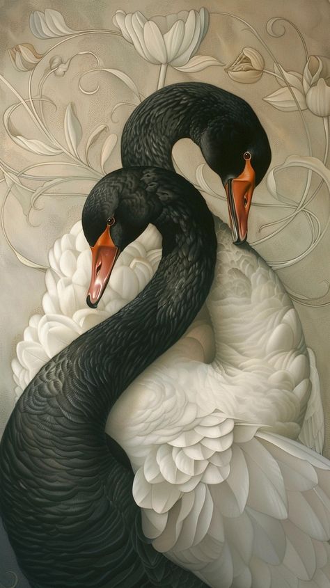 Swan Pictures Art, Swan Painting Aesthetic, Vintage Swan Illustration, Swan Illustration Vintage, Swans Art, Eye Photography, Impasto Painting, Art Prompts, Vintage Artwork