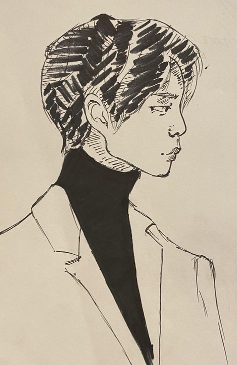 Johnny in a black turtle neck!! Turtle Neck Outfit Men Drawing, Turtle Neck Drawing, Turtleneck Drawing, Turtle Neck Outfit Men, Neck Drawing, Black Turtle Neck, Man Sketch, Turtleneck Outfit, Book Board