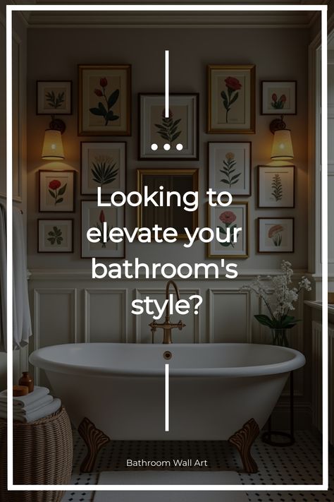 Elegant bathroom gallery wall with mixed frames and mirrors Wall Art In Bathroom Ideas Master Bath, Unique Gallery Wall Ideas, Diy Deck Decor, Wall Display Ideas, Bathroom Wall Art Printables, Bathroom Gallery Wall, Outdoor Living Deck, Gallery Wall Ideas, Unique Gallery Wall