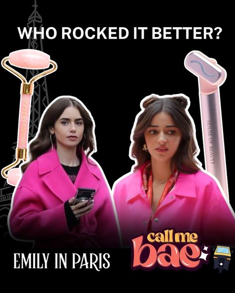 Who’s your favorite: Emily from Emily in Paris or Bae from Call Me Bae? Cast your vote in the comments! #emilyinparis #callmebae #charactershowdown #tvfavorite Call Me Bae, Face Tools, Me And Bae, House Of Beauty, Emily In Paris, Call Me, It Cast, Paris, Tools