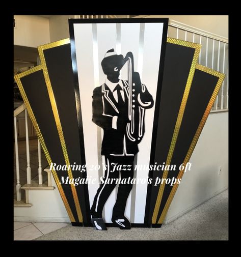 Mafia Theme Party, Hollywood Theme Party Decorations, Old Hollywood Prom, Jazz Decor, Family Reunion Themes, Red Carpet Theme, Jazz Party, School Spirit Week, Gala Decorations