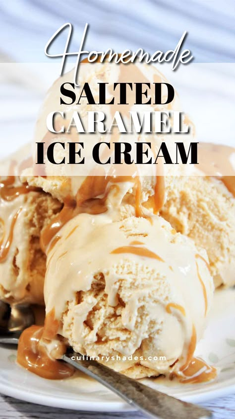 Homemade Caramel Ice Cream, Salted Caramel Ice Cream Recipe, Vitamix Ice Cream Recipes, Ice Cream Salted Caramel, Caramel Ice Cream Recipe, Homemade Ice Cream Recipes Machine, Homemade Salted Caramel, Ice Cream Recipes Machine, Roasted Banana