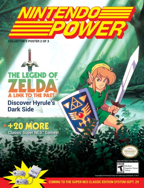 The Legend of Zelda: A Link to the Past Nintendo Power Cover Nintendo Power Magazine, Indian Tattoos, A Link To The Past, Nintendo Power, Video Game Magazines, Legend Of Zelda Link, Link To The Past, Retro Things, Videogame Art