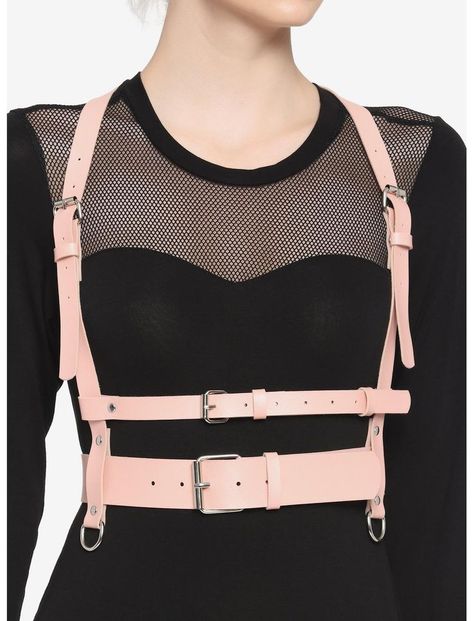 https://www.hottopic.com/product/pastel-pink-double-buckle-harness/17074868.html Pink Harness, Harness Outfit, Career Change, Hot Topic, Pastel Pink, Pastel, Buckle, Outfit Inspo, Women's Top