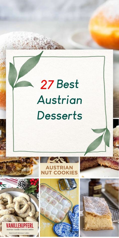 Indulge in creamy cremeschnitte, sweet krapfen, and more classic Austrian desserts. Explore this comprehensive list of 27 must-try treats from Austria. Austrian Cookies, Plum Dumplings, Austrian Desserts, Apricot Cake, Austrian Food, Peach Cookies, Cream Cheese Bars, Cheese Bar, Shortbread Bars