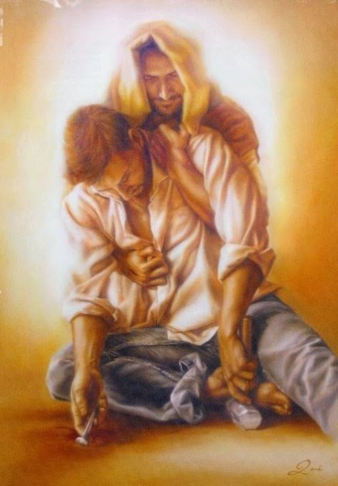 Quotes Love For Him, Jesus Our Savior, Love For Him, In His Arms, Pictures Of Christ, Christian Images, Christian Artwork, Prophetic Art, Pictures Of Jesus Christ