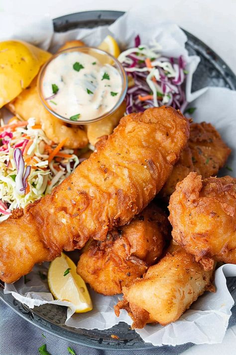 Crispy Fish Batter, Homemade Fish And Chips, Fish Batter, Fish Batter Recipe, Dinner Fish, Cajun French, Walleye Fish Recipes, Catfish Recipes, Crispy Fish